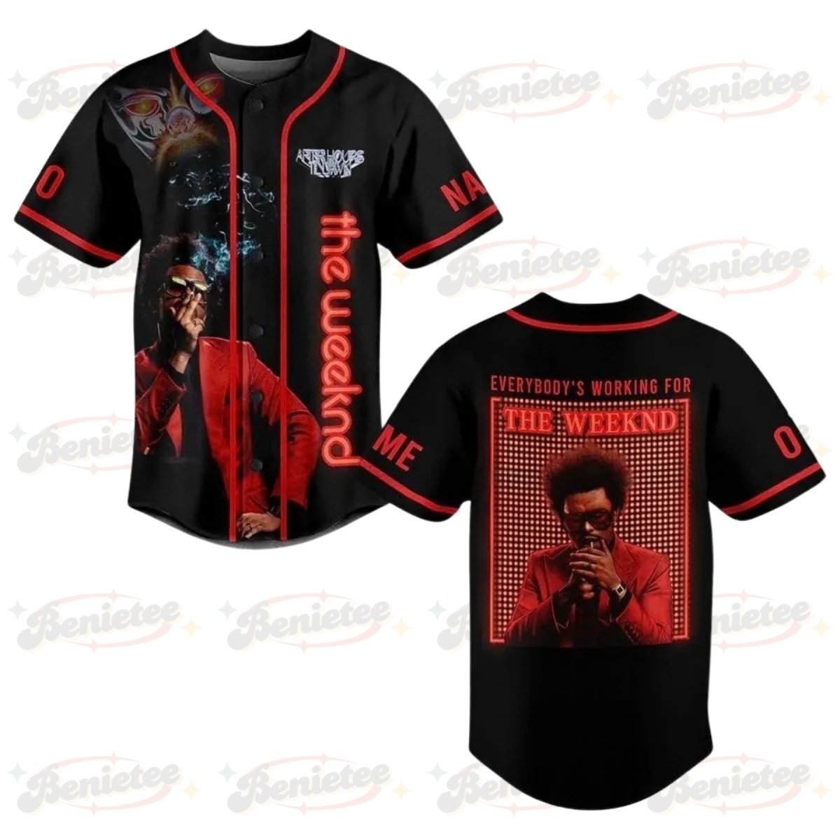 Custom The Weeknd Music Tour 2025 Baseball Jersey For Fans, Weeknds Baseball Jersey