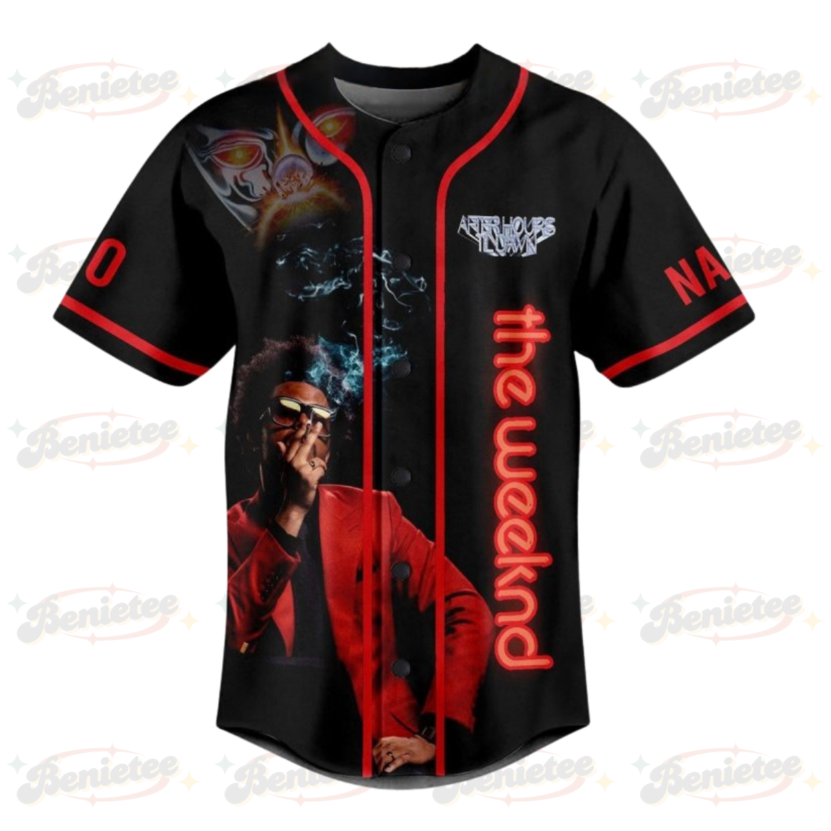 Custom The Weeknd Music Tour 2025 Baseball Jersey For Fans, Weeknds Baseball Jersey - Image 3