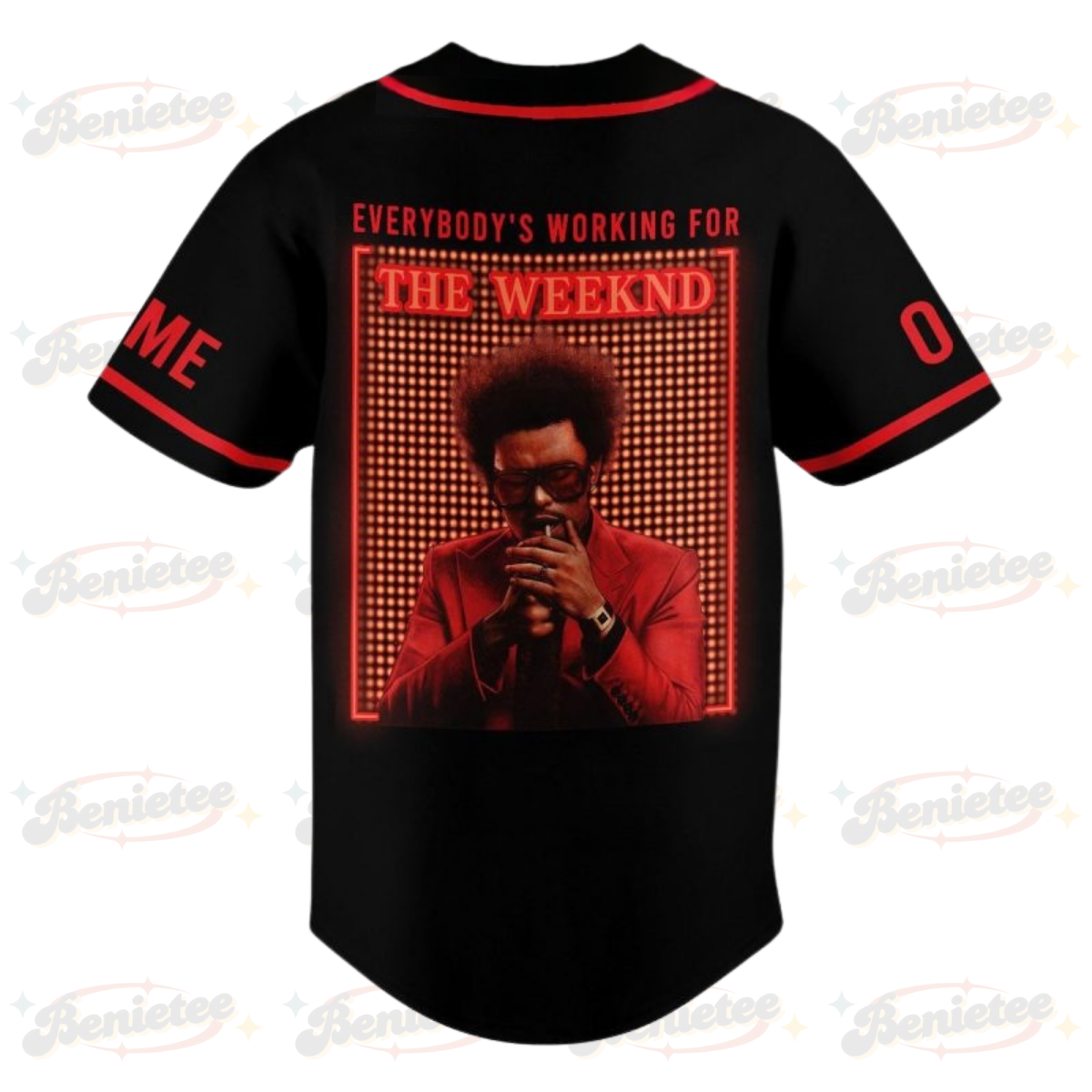 Custom The Weeknd Music Tour 2025 Baseball Jersey For Fans, Weeknds Baseball Jersey - Image 4
