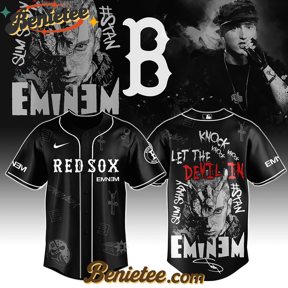 Boston Red Sox x Eminem STANS' TO LAUNCH IN THEATRES WORLDWIDE 2025 Baseball Jersey Editions Limited Selling Out Fast, Custom Baseball Jersey For Fans Eminem