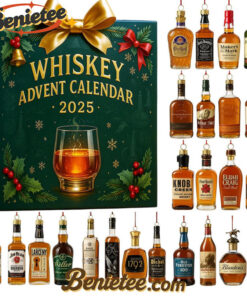Bourbon Whiskey Advent Calendar, Christmas Countdown Advent Calendar Gift Box with 24 Acrylic Ornaments