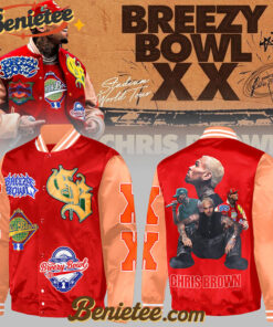Breezy Bowl XX 2025 BaseBall Jacket, Custon Chris Brown For Fans, Breezy Bowl Gift For Fan
