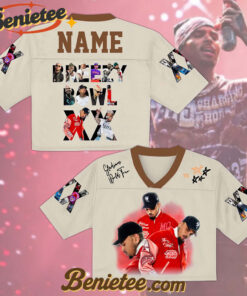 Breezy Bowl XX Mesh Croptop Jersey, Chris Brown Breezy Bowl 20 years, Custon Chris Brown For Fans, Breezy Bowl Gift For Fan
