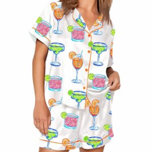 Bright Cocktail Trio Aperol Spritz Margarita Paloma Coastal Cowgirl Pajama Set