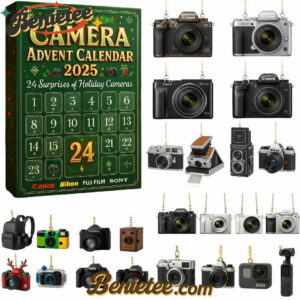 Camera Advent Calendar 2025, Christmas Countdown Advent Calendar Gift Box with 24 Acrylic Ornaments