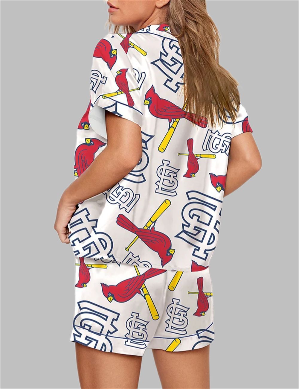 Cardinals Baseball Team Print Pajama Set - Image 2