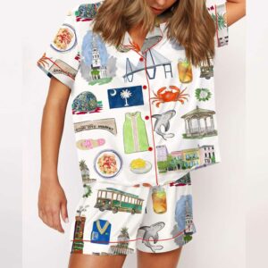 Charleston Travel Silky Satin Pajama Set