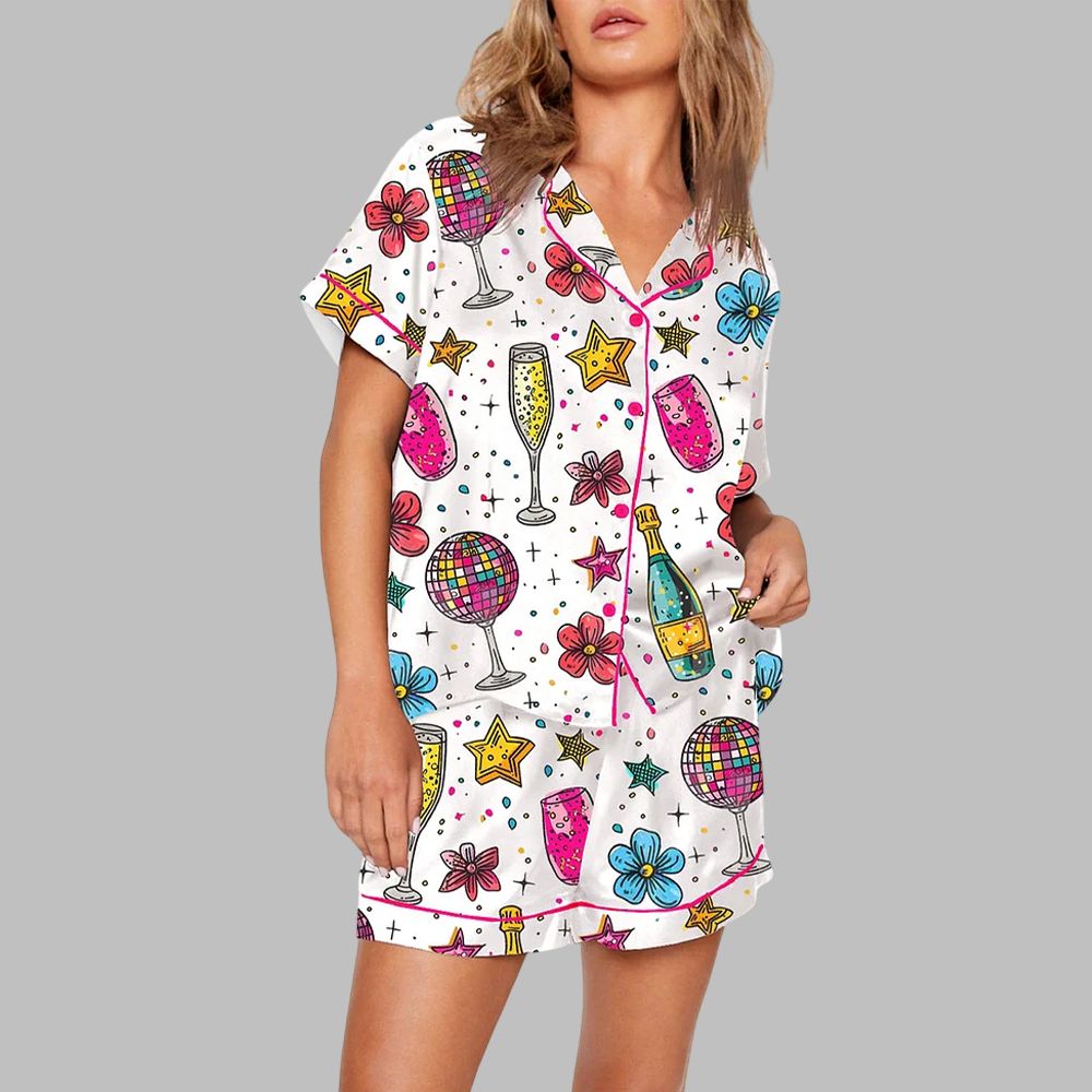 Cheers To The New Year Champagne Pajama Set