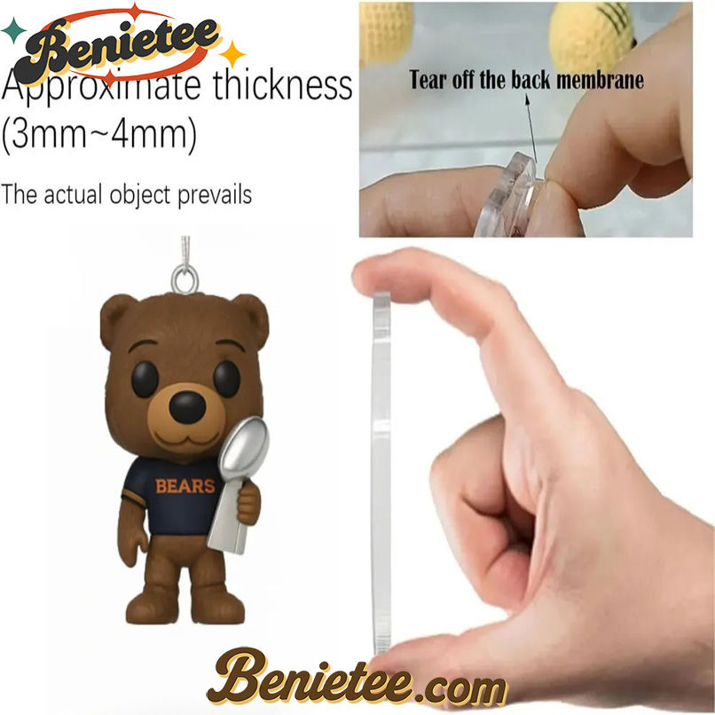 Chicago Bears 2025 Advent Calendar 105th Anniversary (1920 - 2025) Christmas Idea, Christmas Gift, Christmas Countdown Advent Calendar Gift Box with 24 Acrylic Ornaments - Image 5