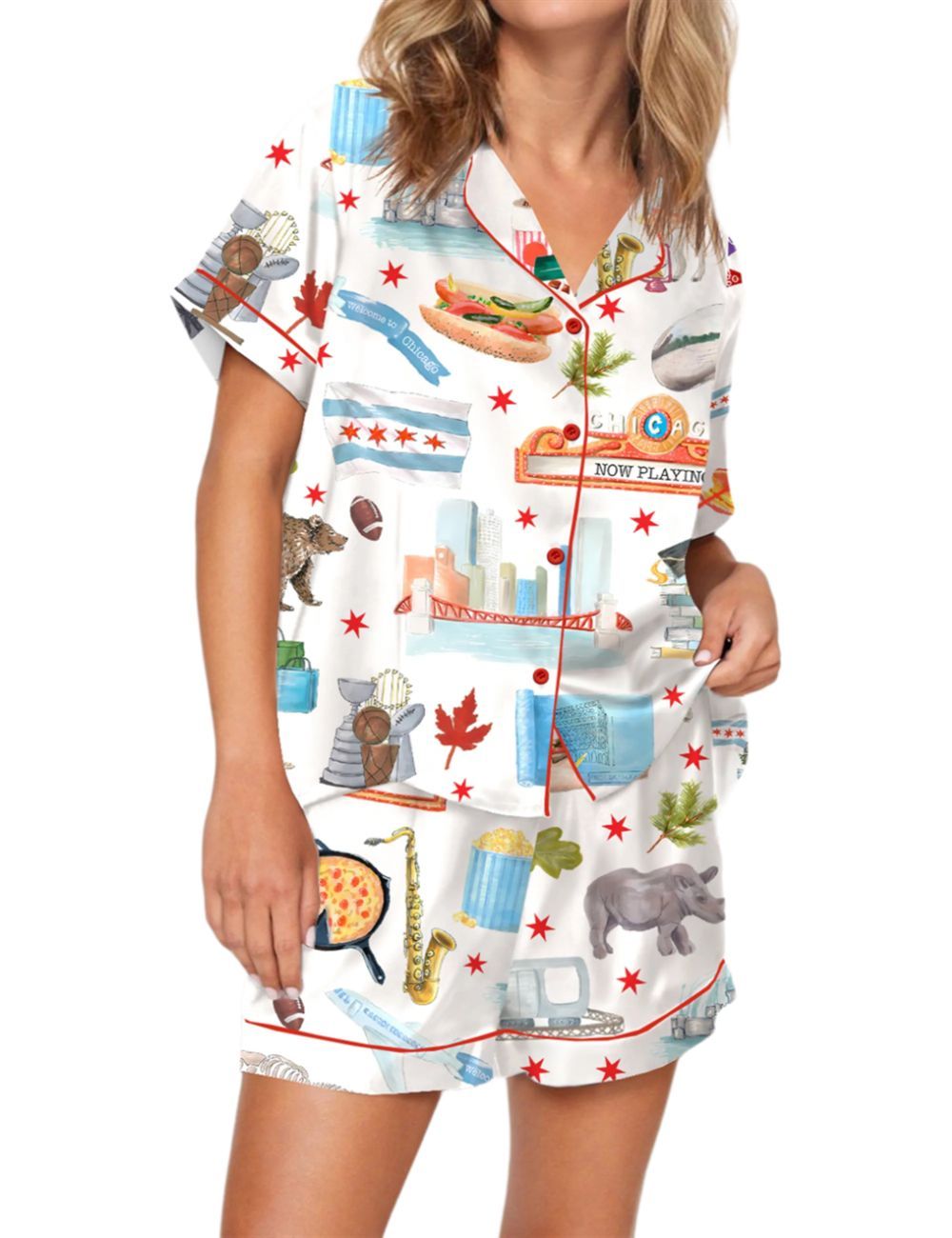 Chicago City Pajama Set For Women