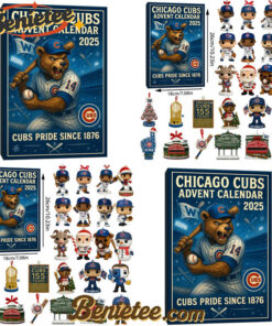 Chicago Cubs Advent Calendar 2025 149th Anniversary Christmas Gift, Christmas Idea, Christmas Countdown Advent Calendar Gift Box with 24 Acrylic Ornaments