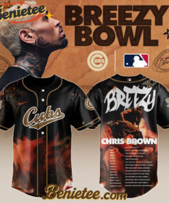 Chicago Cubs x Chris Brown 'Breezy Bowl XX Stadium World Tour' 2025 Baseball Jersey Editions Limited Selling Out Fast, Custon Chris Brown For Fans, Breezy Bowl Gift For Fan