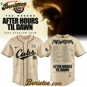 Chicago Cubs x The Weeknd After Hours Til Dawn Baseball Jersey Limited Edition, Custom The Weeknd For Fans, After Hours Till Dawn Tour Gift For Fan