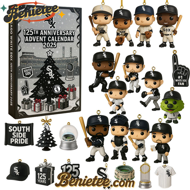 Chicago White Sox Advent Calendar 2025 125th Anniversary Christmas Gift, Christmas Idea, Christmas Countdown Advent Calendar Gift Box with 24 Acrylic Ornaments