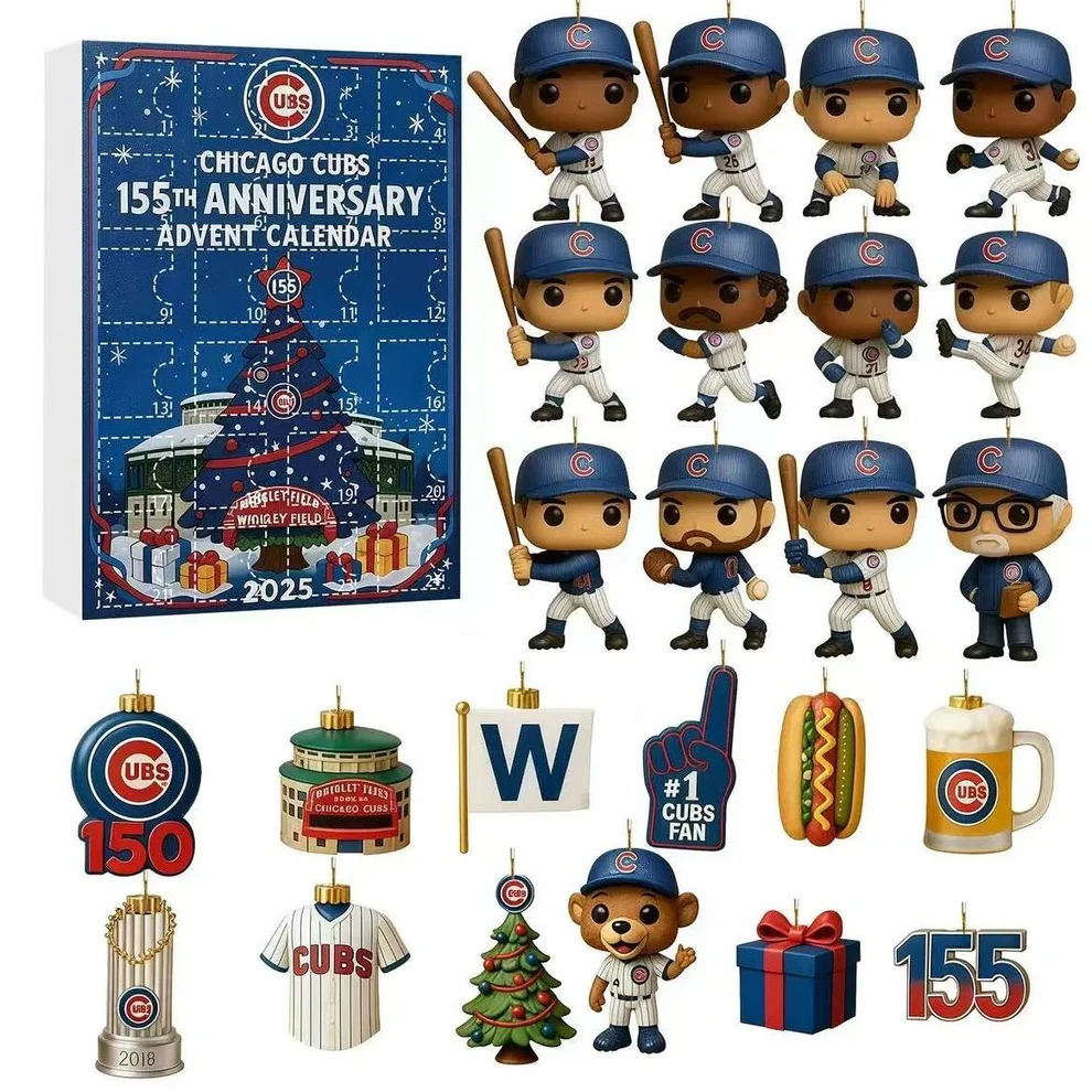 Chicago Cubs Gift Box Advent Calendar | 2D Acrylic Mini Figures