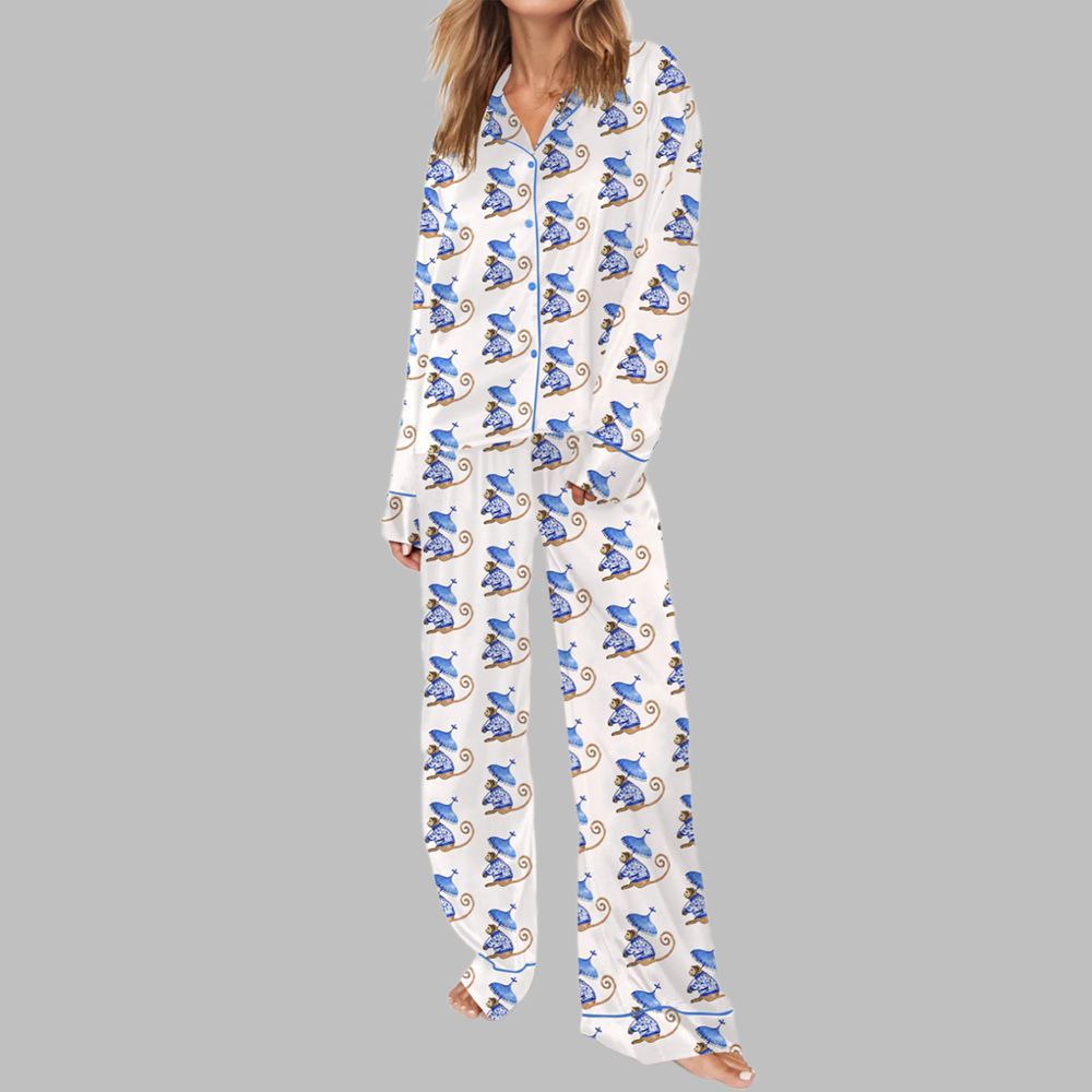 Chinoiserie Monkey Pajama Set - Image 2