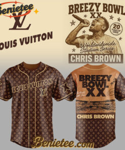 Chris Brown 2025 Tour Luxury Brand Baseball Jersey, Custon Chris Brown For Fans, Breezy Bowl Gift For Fan