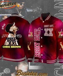 Chris Brown Breezy Bowl XX Shoulder Bomber Jacket, Personalized Chris Brown Tour Jacket, Chris Brown Breezy Bowl Bomber Jacket, Breezy Bowl XX 2025 Bomber Jacket