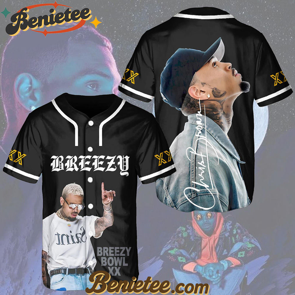 Chris Brown Breezy Bowl XX Tour Baseball Jersey Limited, Personalized Chris Brown Tour Jersey, Chris Brown Breezy Bowl Baseball Jersey, Breezy Bowl XX 2025 Jersey