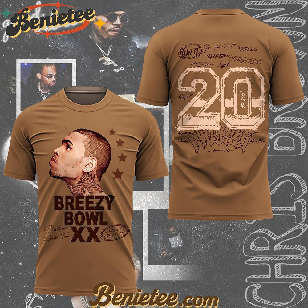 Chris Brown Breezy Bowl XX Tour Crew Neck T-shirt