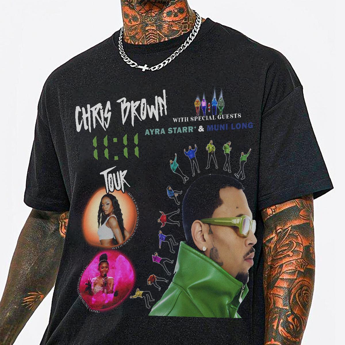 Chris Brown 11:11 Tour 2024 Graphic Shirt, Chris Brown Tour Sweatshirt Hoodie