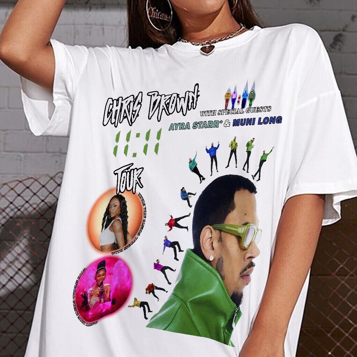 Chris Brown 11:11 Tour 2024 Graphic Shirt, Chris Brown Tour Sweatshirt Hoodie - Image 3