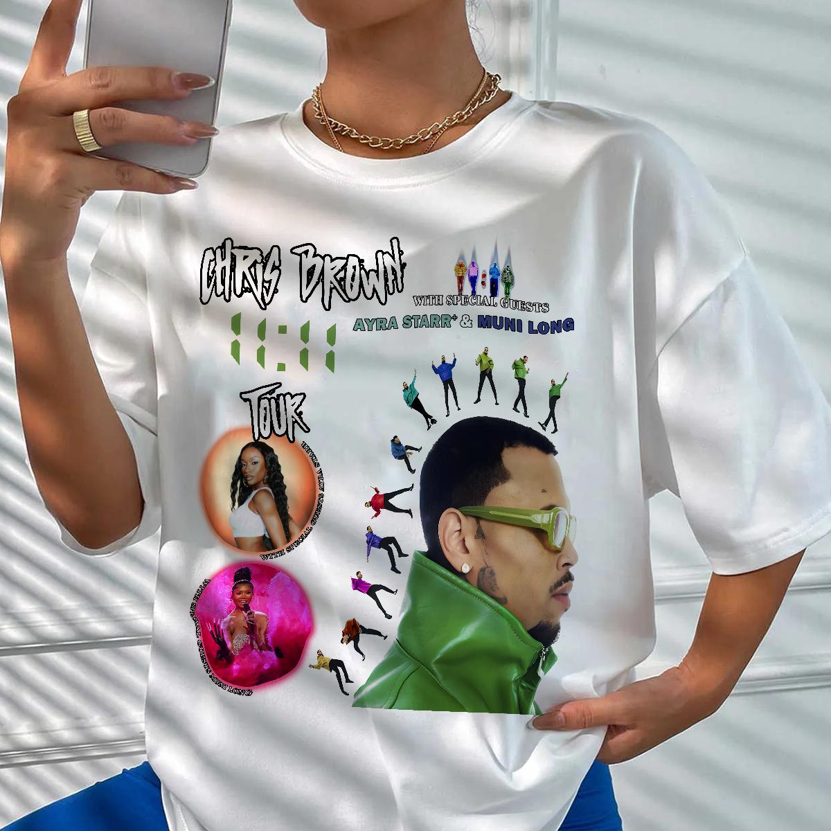 Chris Brown 11:11 Tour 2024 Graphic Shirt, Chris Brown Tour Sweatshirt Hoodie - Image 4