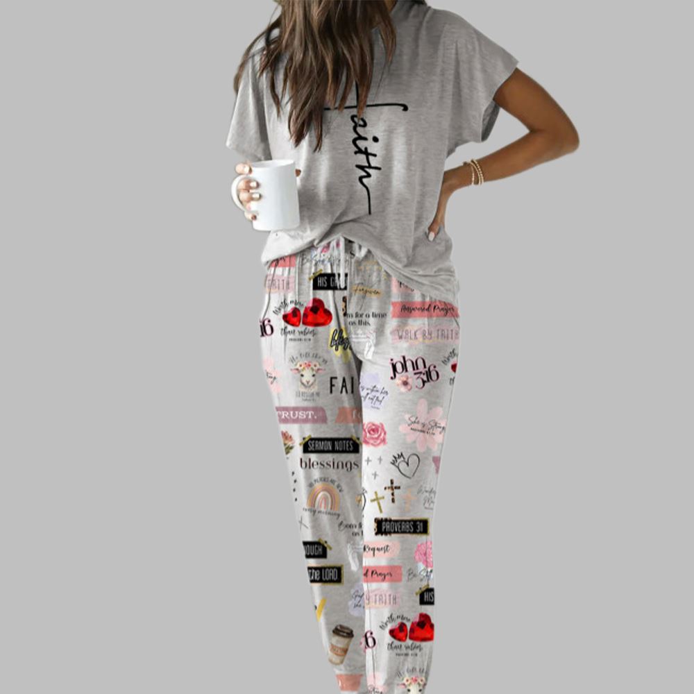 Christian Casual Pajama Set For Women - Image 2