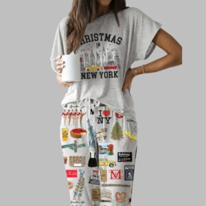 Christmas In New York Casual Pajama Set For Women