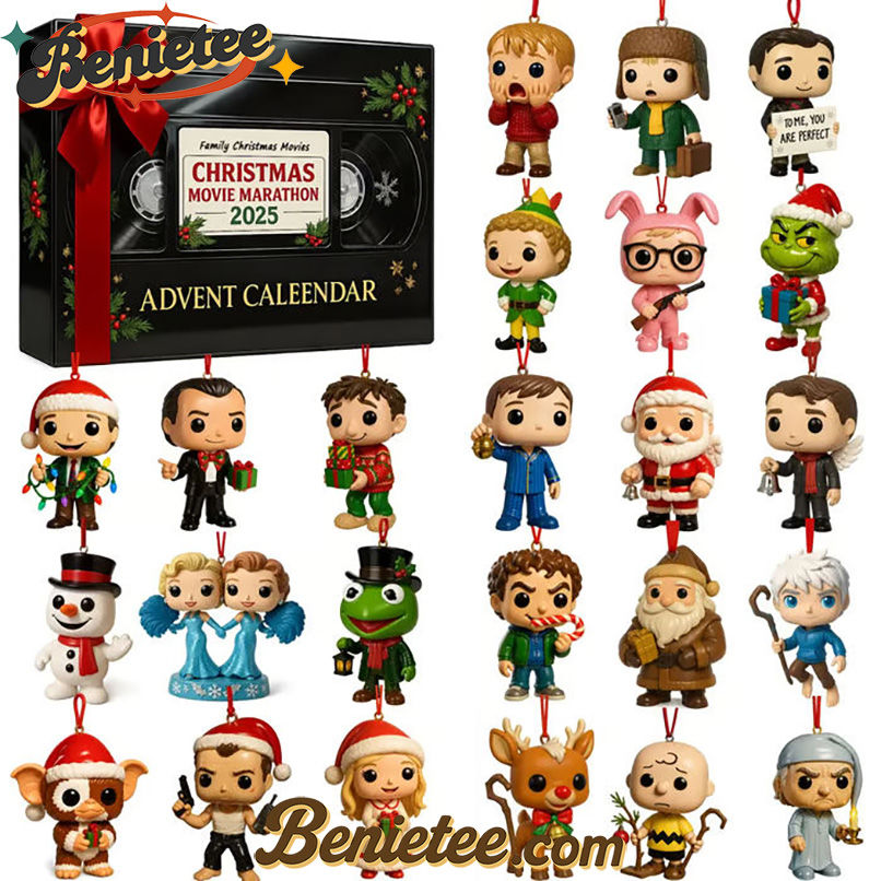 Christmas Movie Advent Calendar 2025, Christmas Countdown Advent Calendar Gift Box with 24 Acrylic Ornaments - Image 2