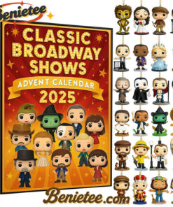 Classic Broadway Shows Advent Calendar 2025, Christmas Countdown Advent Calendar Gift Box with 24 Acrylic Ornaments