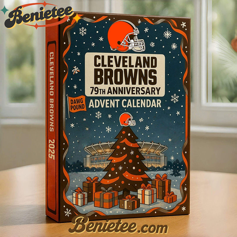 Cleveland Browns 79th Anniversary Advent Calendar 2025 Christmas Gift, Christmas Idea, Christmas Countdown Advent Calendar Gift Box with 24 Acrylic Ornaments - Image 2