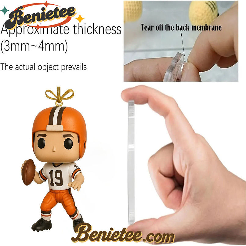 Cleveland Browns 79th Anniversary Advent Calendar 2025 Christmas Gift, Christmas Idea, Christmas Countdown Advent Calendar Gift Box with 24 Acrylic Ornaments - Image 3