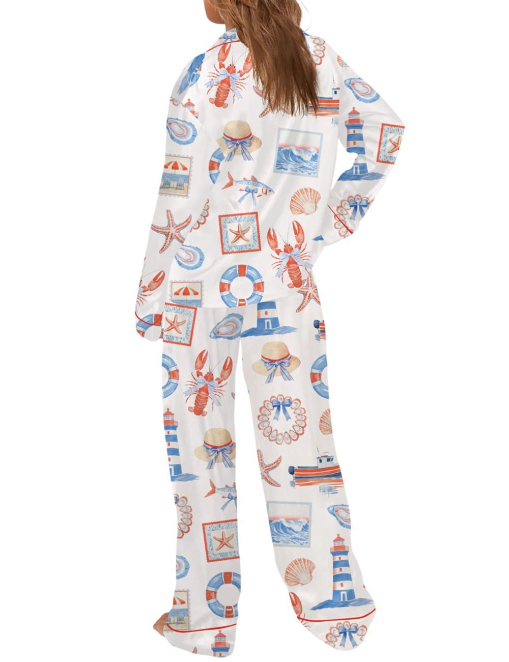 Coastal Coquette Summer Pajama Set For Women - Image 2