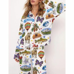 Colorado State Travel Pajama Set For Women