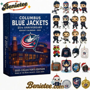Columbus Blue Jackets Advent Calendar 2025, Christmas Countdown Advent Calendar Gift Box with 24 Acrylic Ornaments