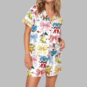 Coquette Cartoon Reading Pajama Set