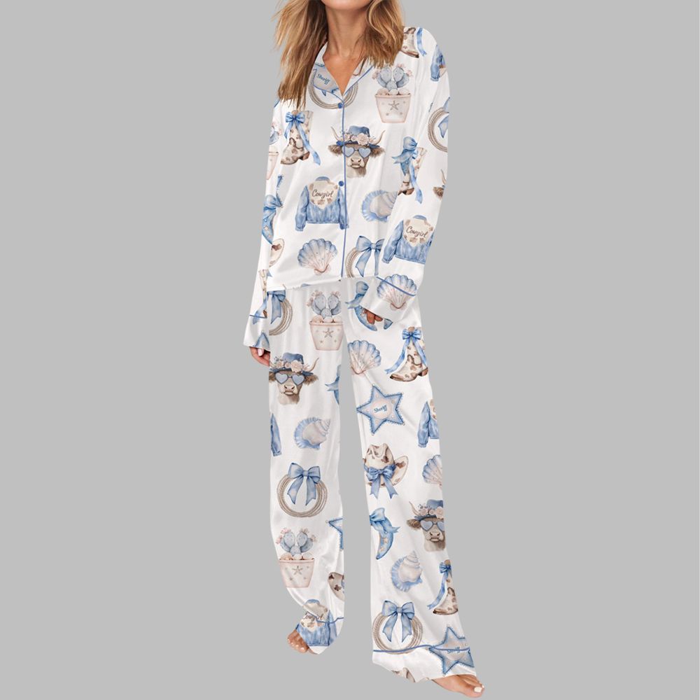 Coquette Coastal Cowgirl Pajama Set For Women - Image 3