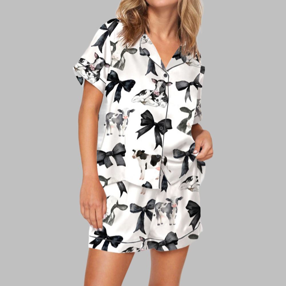 Coquette Cow Pajama Set For Women