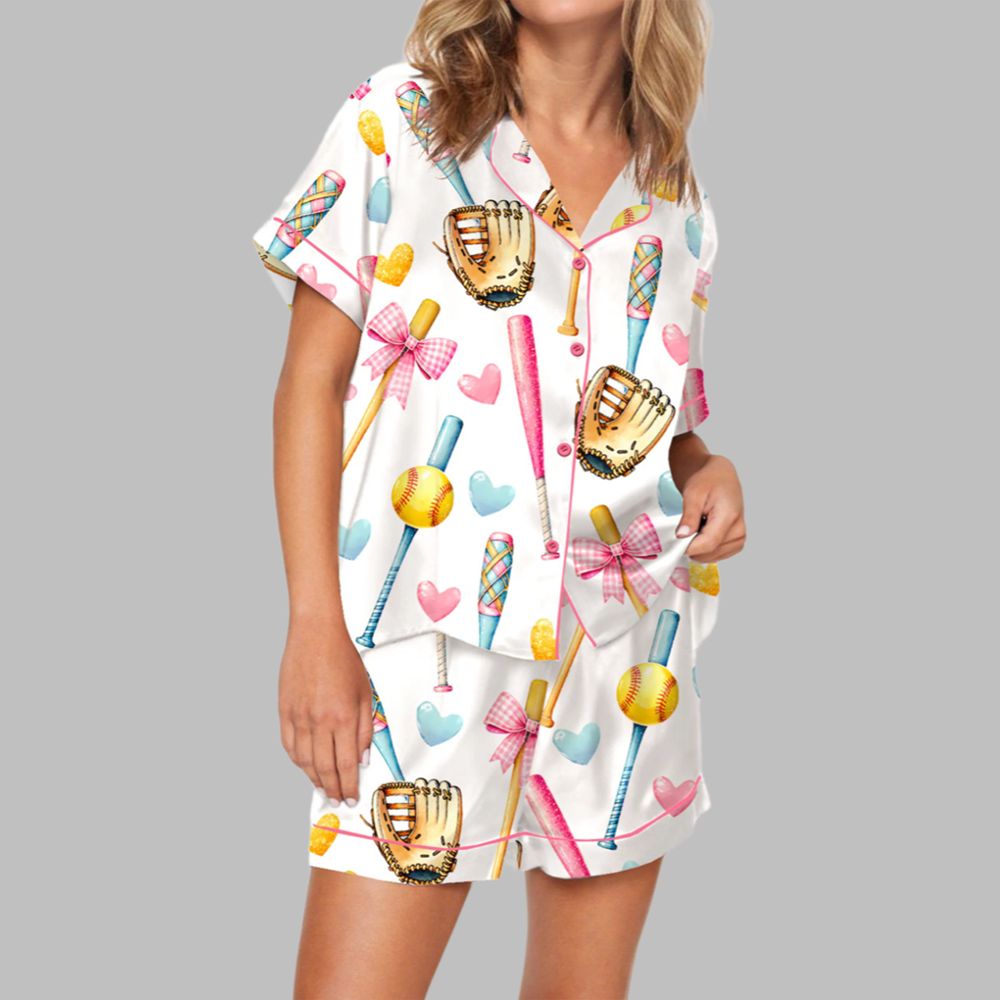 Coquette Softball Pajama Set