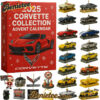 Corvette Car Collect Advent Calendar 2025, Christmas Countdown Advent Calendar Gift Box with 24 Acrylic Ornaments