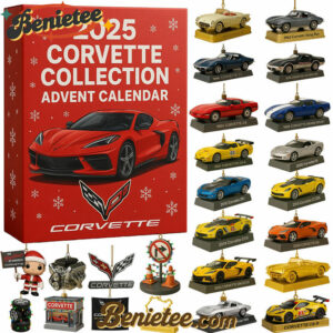 Corvette Car Collect Advent Calendar 2025, Christmas Countdown Advent Calendar Gift Box with 24 Acrylic Ornaments