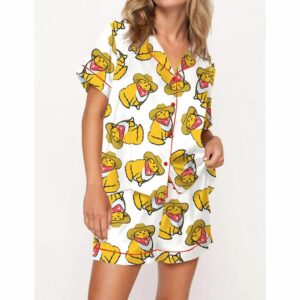 Cowboy Cat Pajama Set For Women