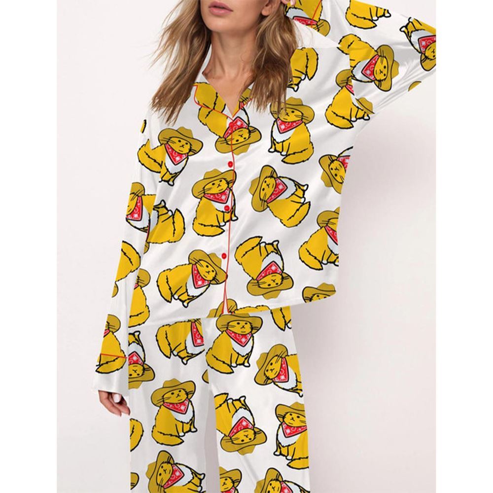 Cowboy Cat Pajama Set For Women - Image 2