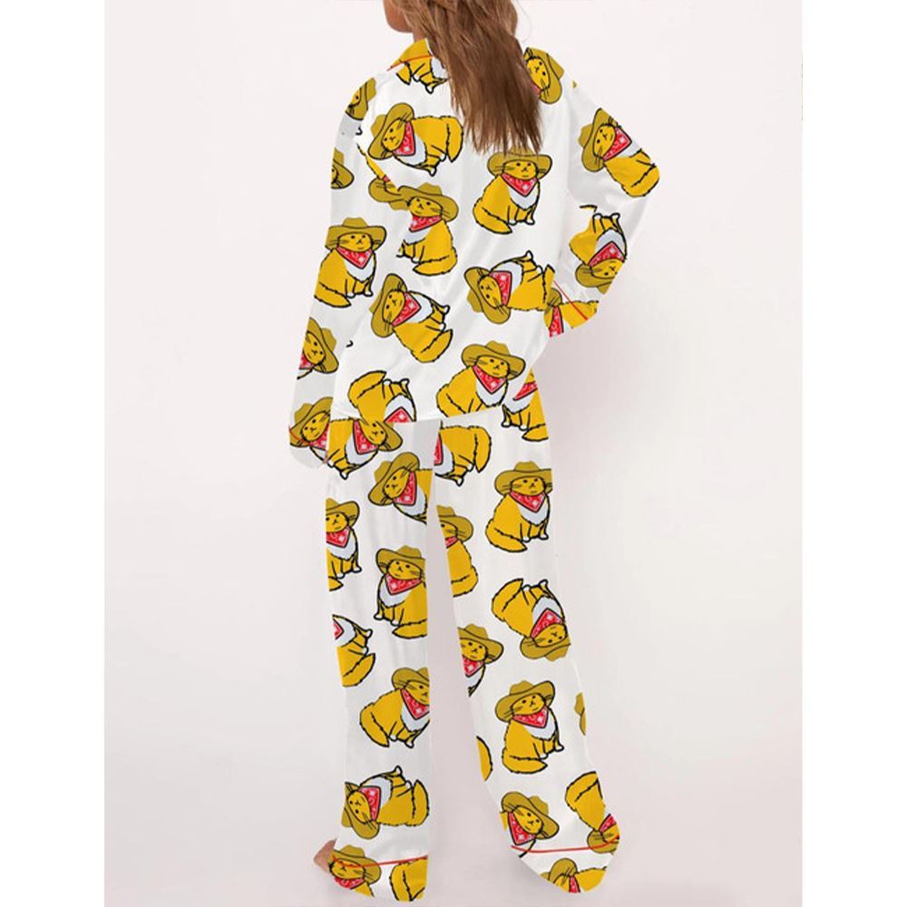 Cowboy Cat Pajama Set For Women - Image 3