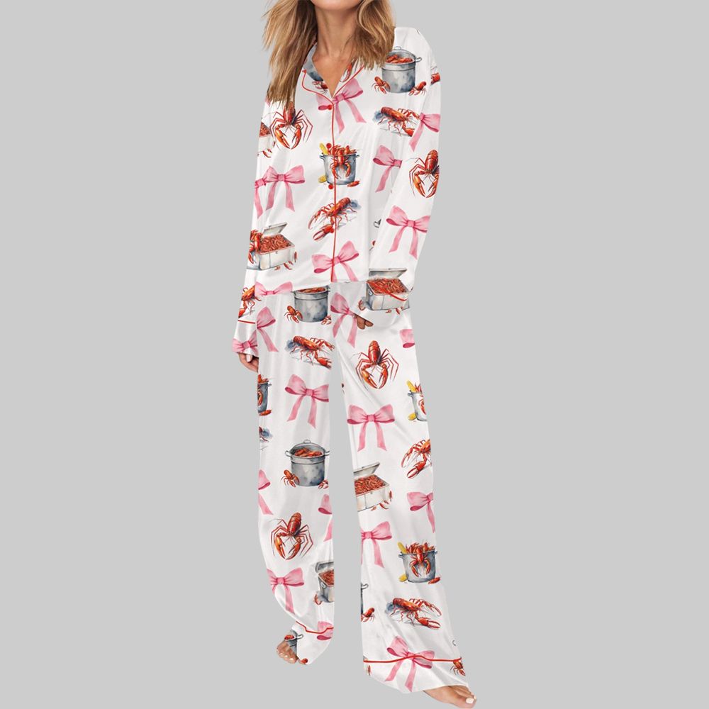 Crawfish Coquette Pajama Set For Women - Image 3