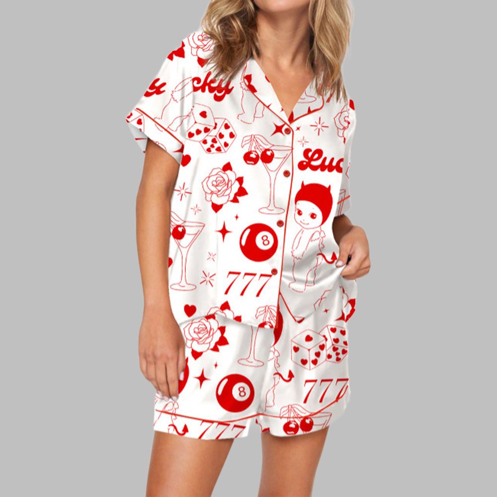 Cute Angel Lucky Girl Pajama Set For Women