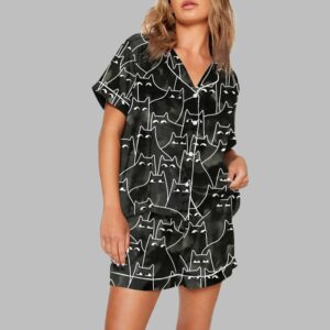 Cute Cats Print Pajama Set