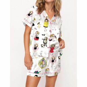 Cute Girl Satin Pajama Set For Women