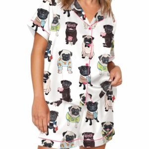 Cute Pug Pajama Set For Women